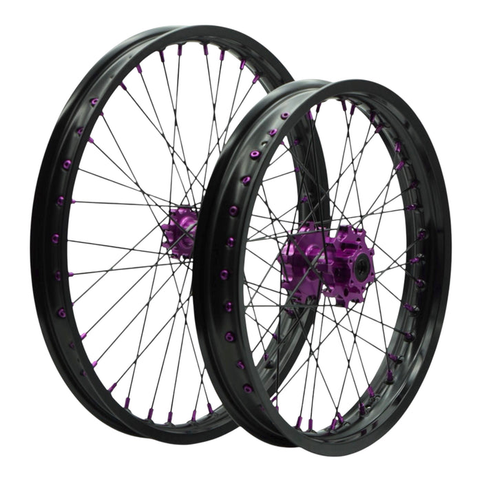 Emoto-Parts 21 / 18 Zoll Offroad Radsatz Schwarz / Lila