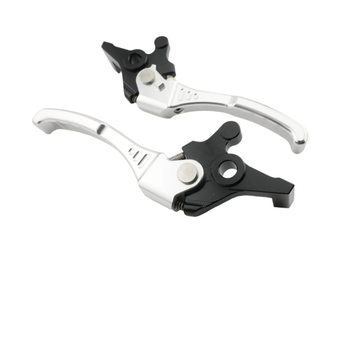 Kurzer silberner CNC-Bremshebel aus 6061 Aluminium für E-Ride Pro SR / SS 3.0