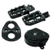 E-Ride Pro SS 3.0 Upgradekit S in Schwarz mit CNC-Fußrasten, Riemenschutz und Zündschlossabdeckung