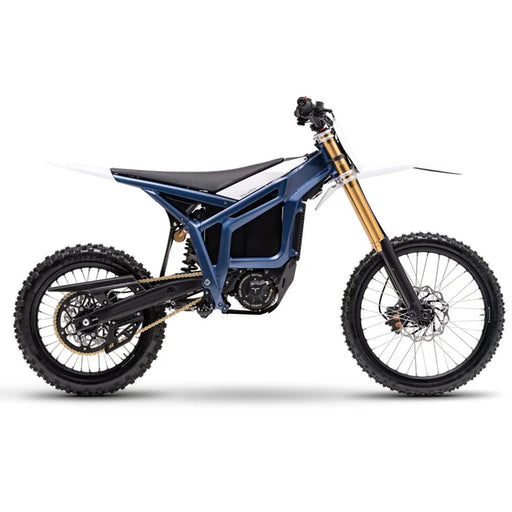Talaria Komodo TL6000 Offroad in Blau-Weiß mit 97 V Akku und starkem Mittelmotor